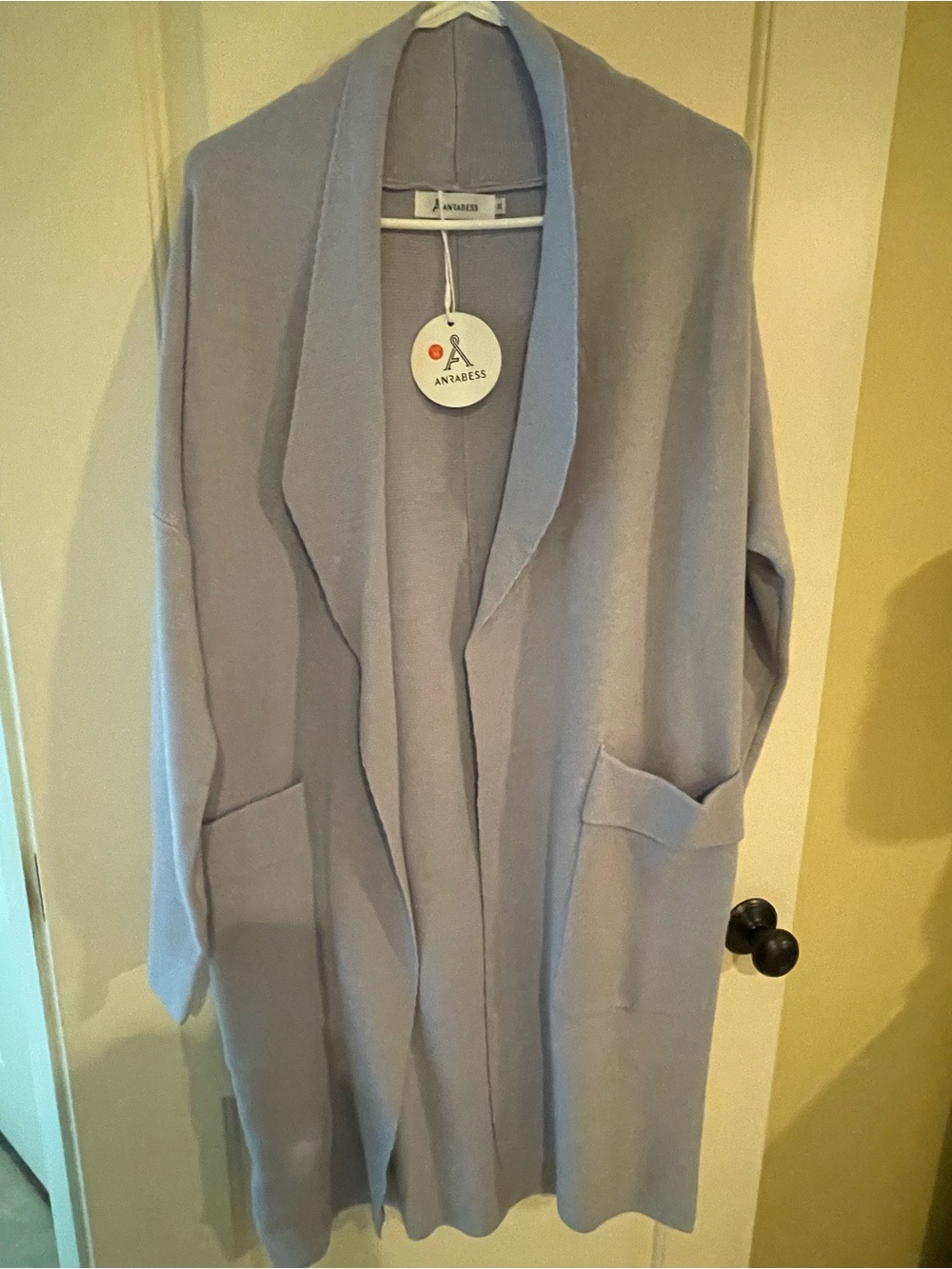 Anayass Open-Front Gray Cardigan
